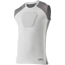 Load image into Gallery viewer, McDavid HEX Sternum Shirt youthMcDavid HEX Sternum Shirt adult. protective shirts for baseball players. chest protective shirts for softball players. protective shirts with pad for baseball players.
