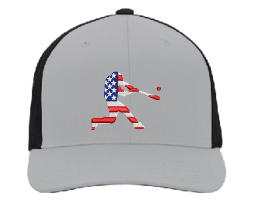 Pacific Headwear FLEXFIT® Hat - American Flag Batter