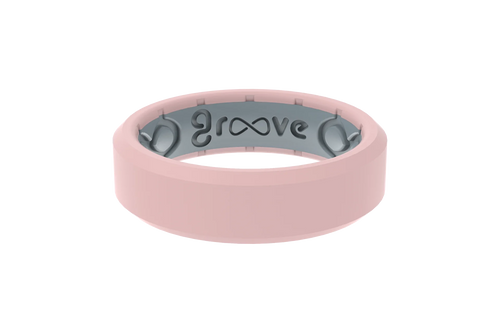 Groove Life Edge Rose Quartz Thin Ring.  rings Silicone rings for womenGroove Life Edge Rose Quartz Thin Ring