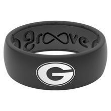 Load image into Gallery viewer, Groove Life College Georgia Black Logo Ring rings for men men rings men black rings silicone rings for men black rings for men football rings baseball rings best rings for men best silicone rings GA rings for men Georgia football rings for men Georgia silicone football rings for men
