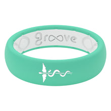Load image into Gallery viewer, Groove Life Hero - Medical Seafoam Thin Silicone Groove Life Hero - Medical Seafoam Thin Silicone Ring.Groove Life Gold Coast - Stackable Silicone Ring Groove Life Gold Coast - Stackable Silicone Ring best rings for women rings for women rings for girls best silicone rings for women best stackable rings for women best rings ever for women gold women rings best life style rings for women teal rings for women rings for medical people rings for medical women single band rings
