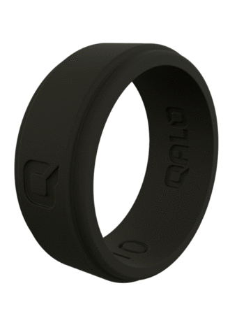 Wedding band silicone men durable black workout ring 