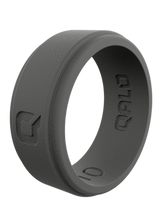 Load image into Gallery viewer, Wedding band silicone men gray grey durable comfortable ring
