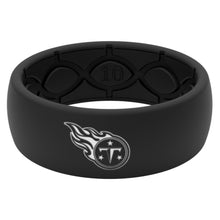 Load image into Gallery viewer, Groove Life NFL Tennessee Titans Black Silicone RingGroove Life NFL Tennessee Titans Black Silicone Ring

