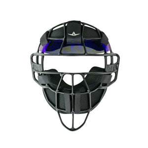 All-Star FM400 Face Mask Sun Visor-Chrome Blue.All-Star Umpire FM400 Face Mask Sun Visor-Chrome Blue