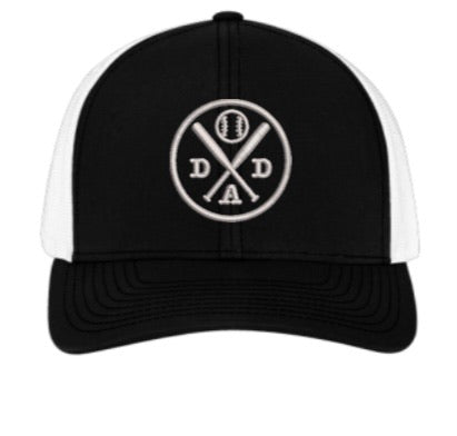 Pacific Headwear Snapback Hat - Softball & Baseball Dad Circle with Bats