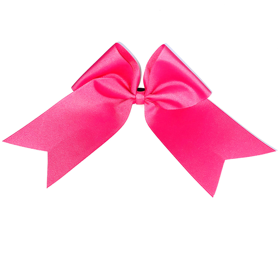 Elite Hair Bows Single Ribbon Cheer Hair Bow- Hot Pink
