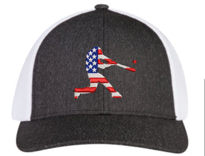 Pacific Headwear Flexfit Hat- American flag batter
