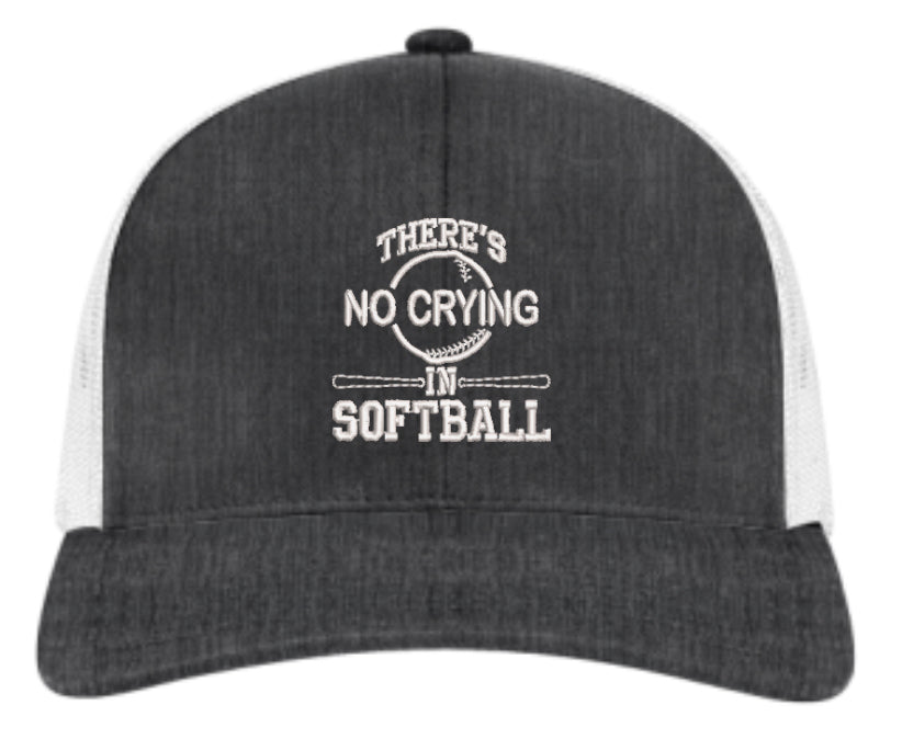 Pacific Headwear Heather Snapback Hat: There’s No Crying In Softball softball hats for dad softball hats for mom cool softball hats snapback hats softball trucker snapback hats for dad black softball hats black softball caps 
