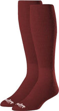 Cargar imagen en el visor de la galería, Rawlings Baseball/Softball Socks 2 Pair- Solid Colors maroon
