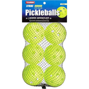 Tourna PIKL-6-LG-I Strike Indoor Pickleballs (6 pack). best pickleballs for indoor.Tourna PIKL-6-OY-I Strike Indoor Pickleballs (6 pack)